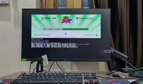 photo of risc os on raspberry pi with a display