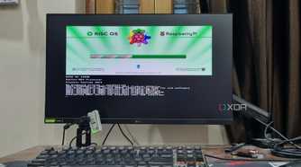 photo of risc os on raspberry pi with a display