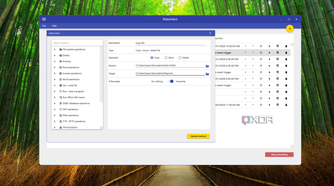 SAcreenshot of RoboIntern showing options for adding a copy action to a task