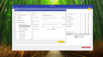 SAcreenshot of RoboIntern showing options for adding an action to copy data from Microsoft Access to Excel