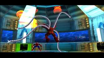 Doctor Octopus turning into Monster Ock in Spider-Man PS1.