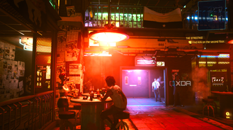 Cyberpunk 2077 on Mac-optimized settings