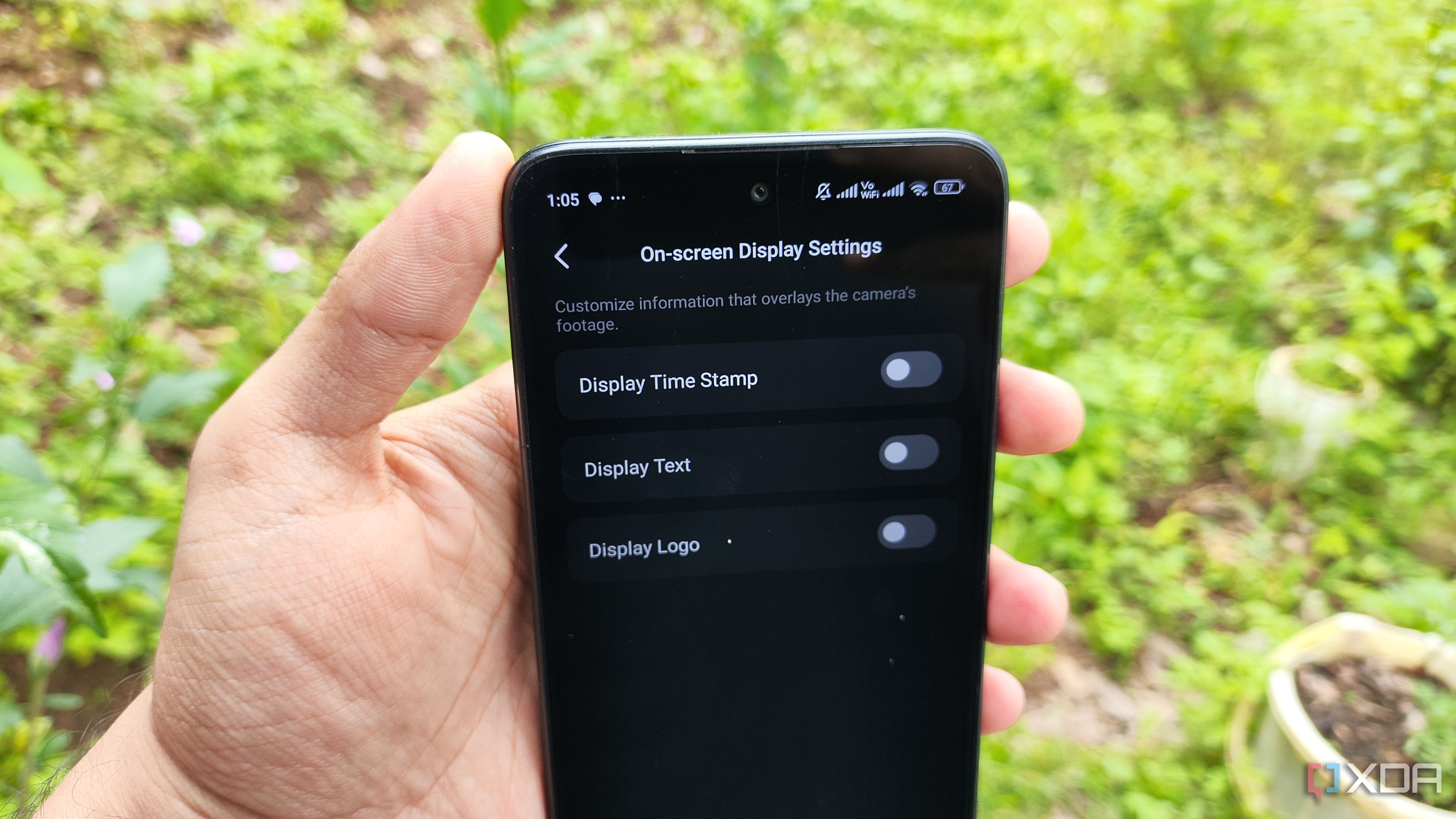 Modifying the On-Screen Display settings on Tapo app