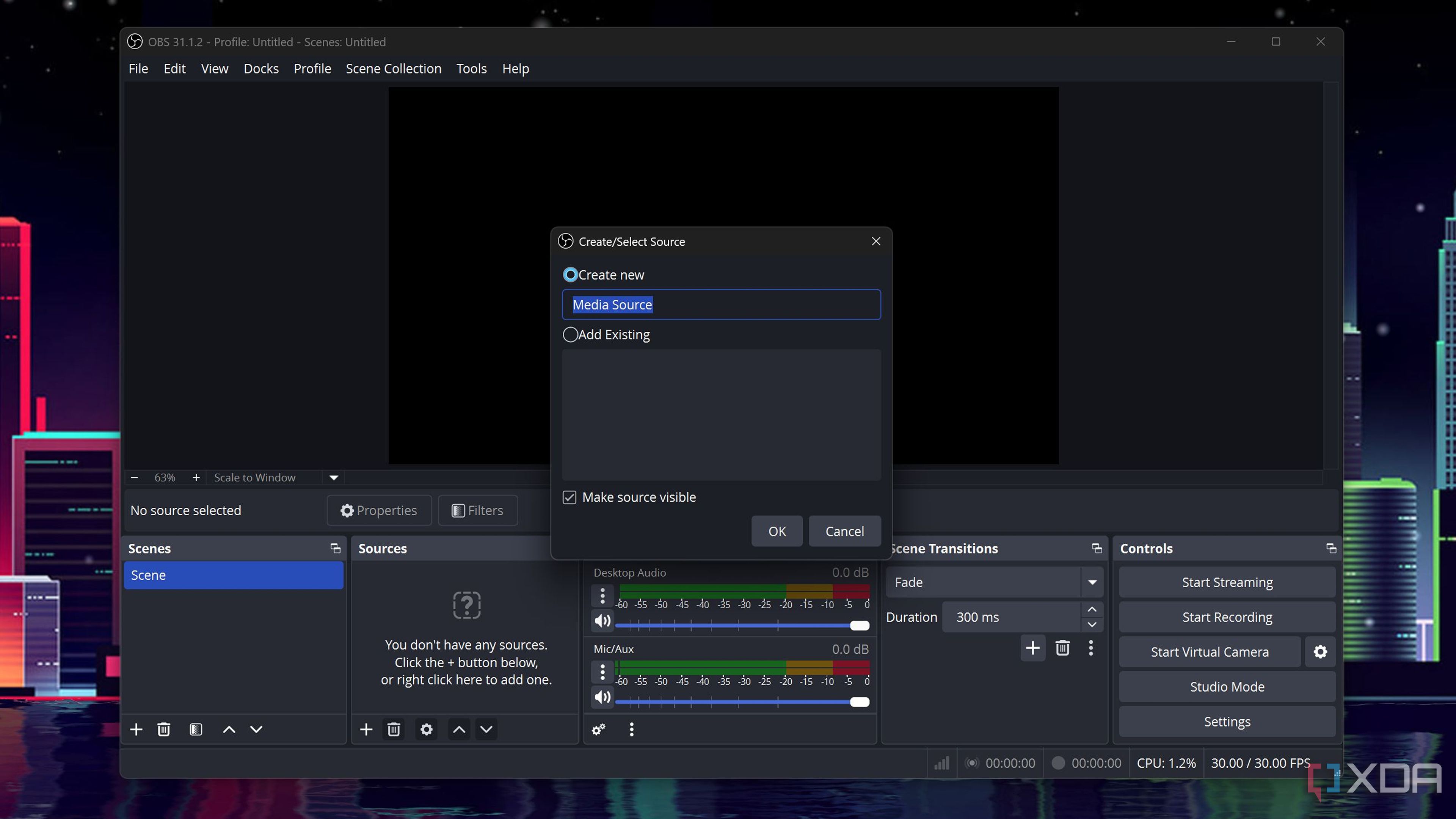 Adding a Media Source to OBS Studio