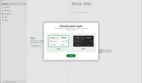 Selecting Notesnook style