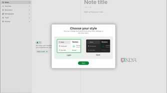 Selecting Notesnook style