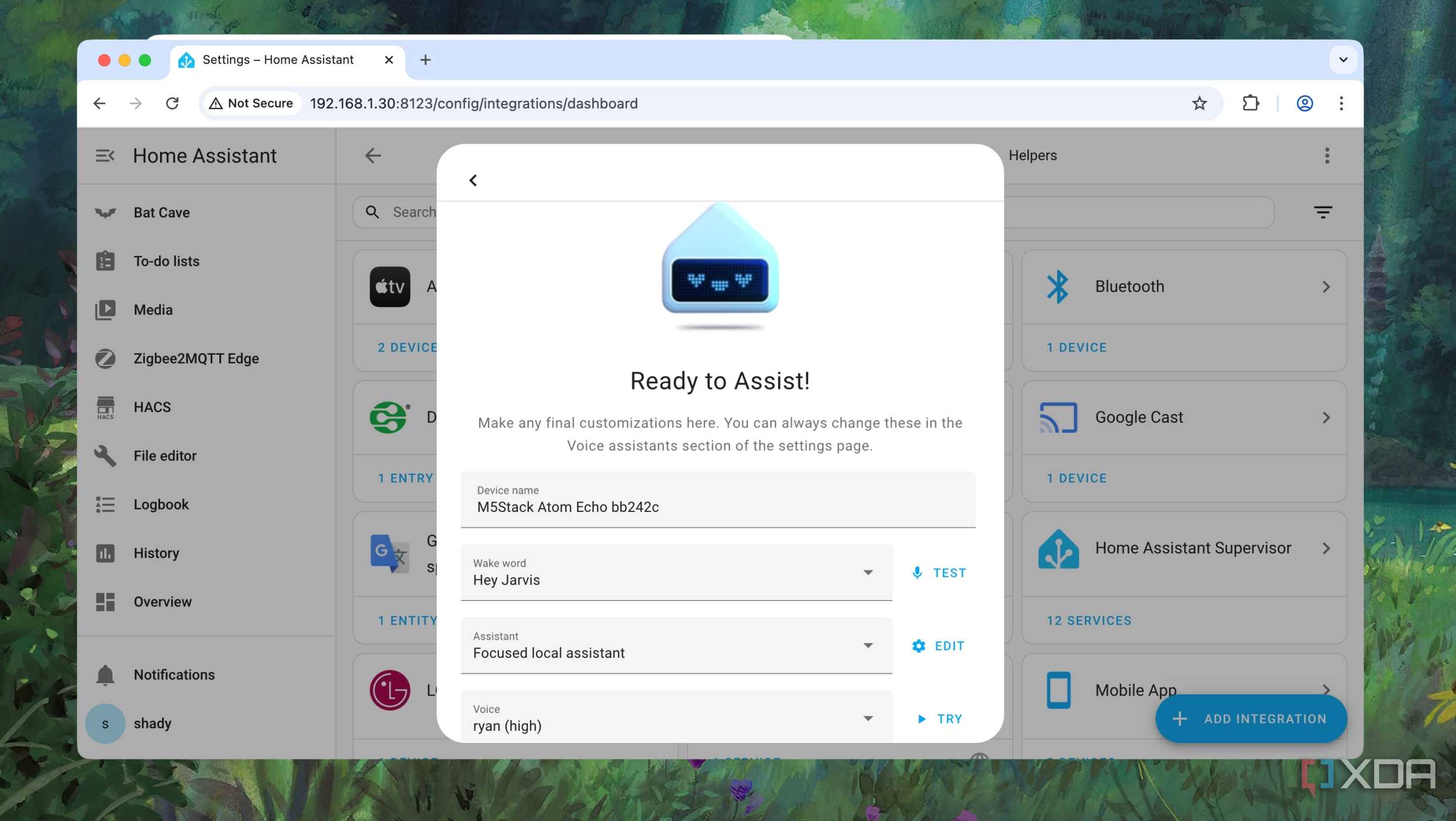 Set up Atom Echo in Home Assistant