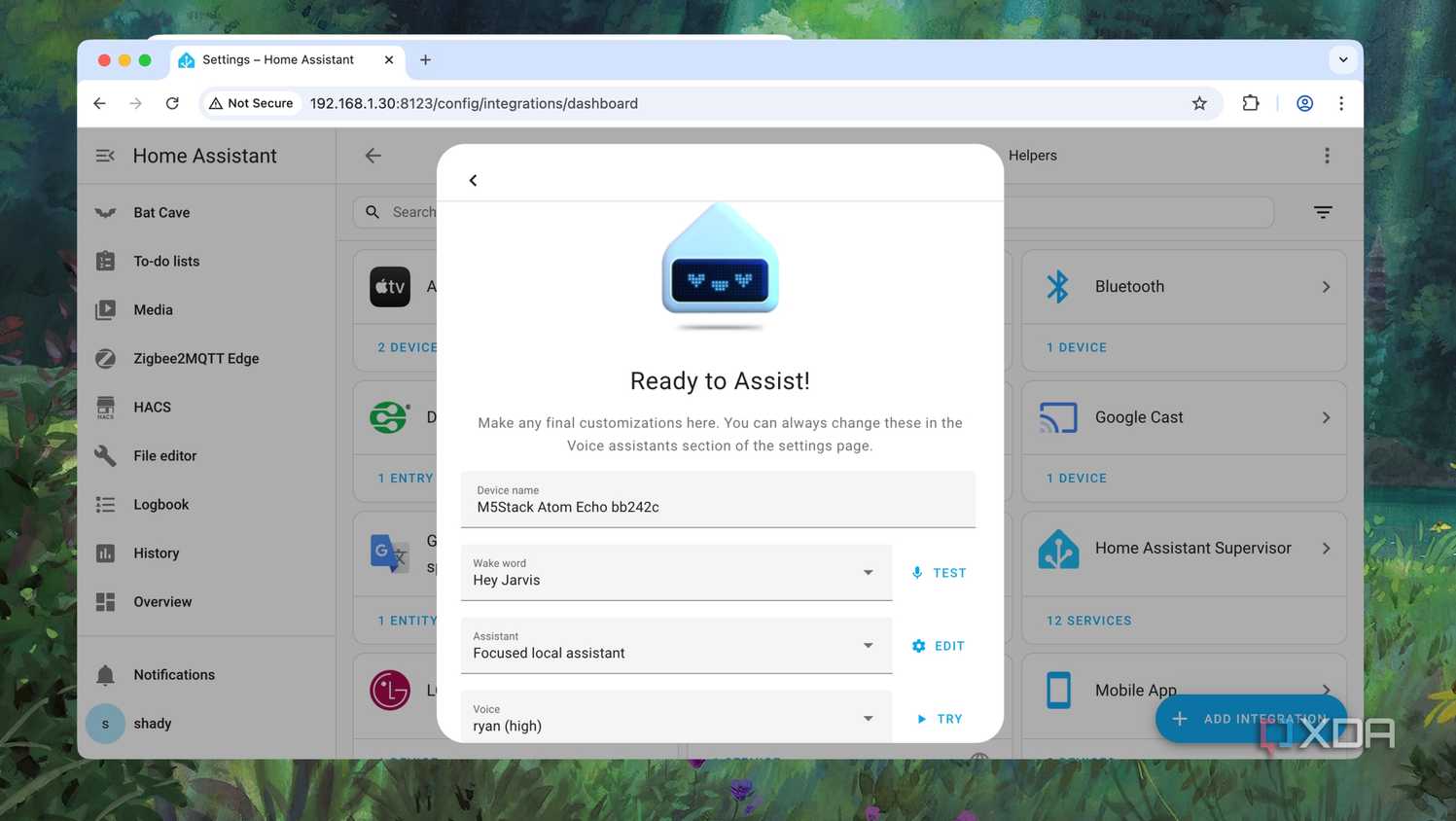 Set up Atom Echo in Home Assistant