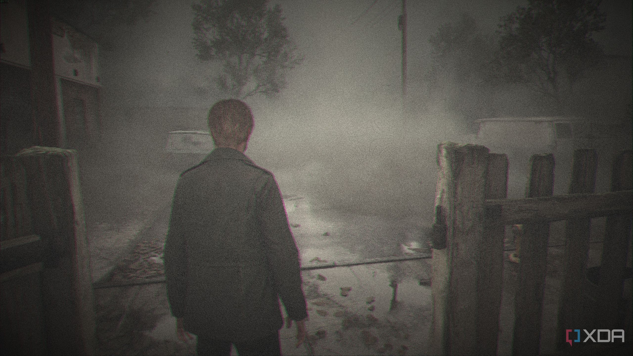 Silent Hill 2 remake gameplay through ShaderGlass.