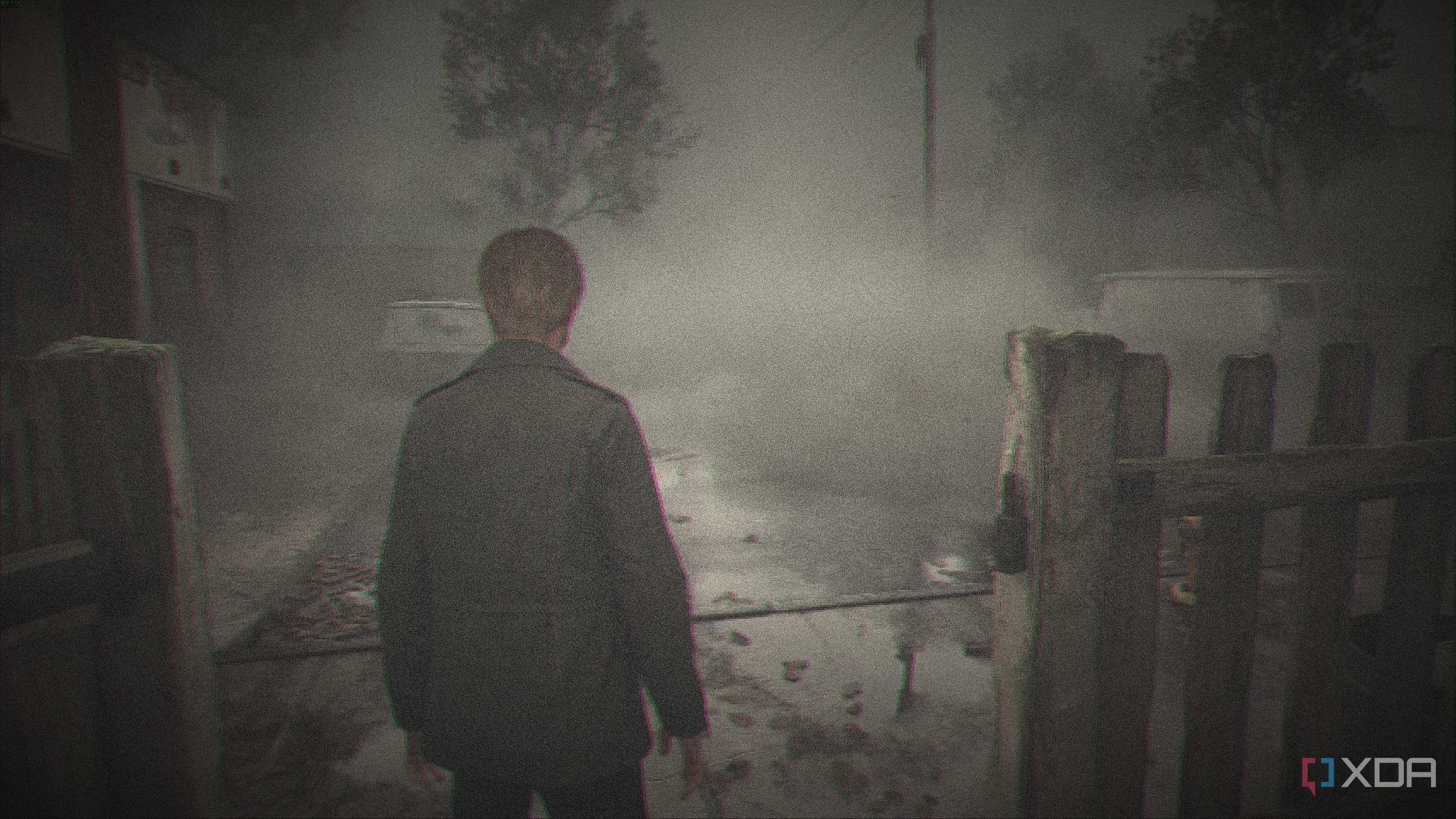 Silent Hill 2 remake gameplay through ShaderGlass.