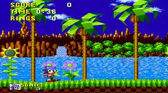 Sonic tapping his foot in Sonic the Hedgehog (1991) on the Sega Genesis.