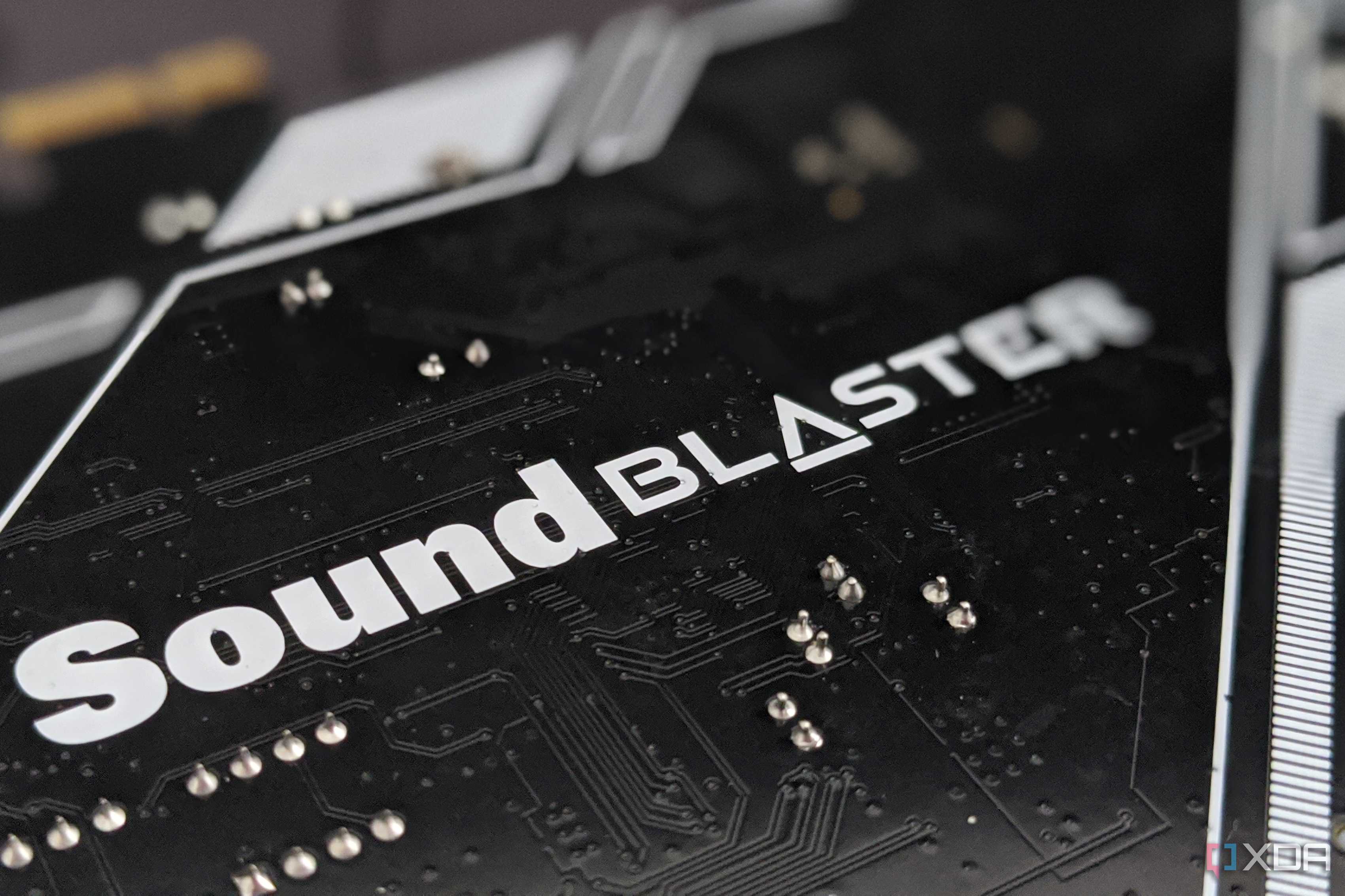 soundblaster ae5 logo closeup