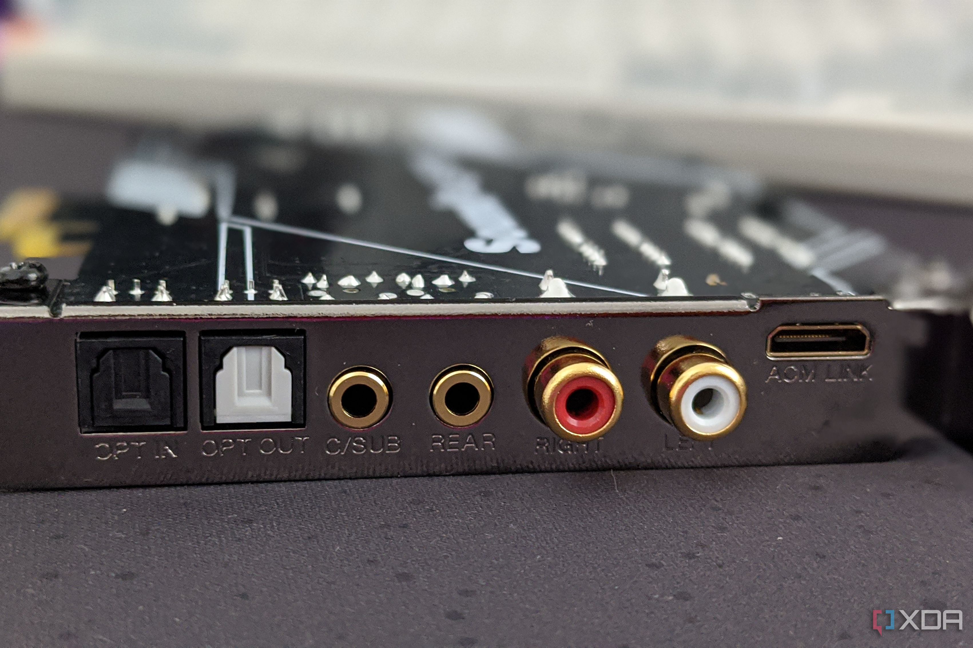soundblaster ae9 sound card ports