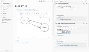 Split screen Logseq