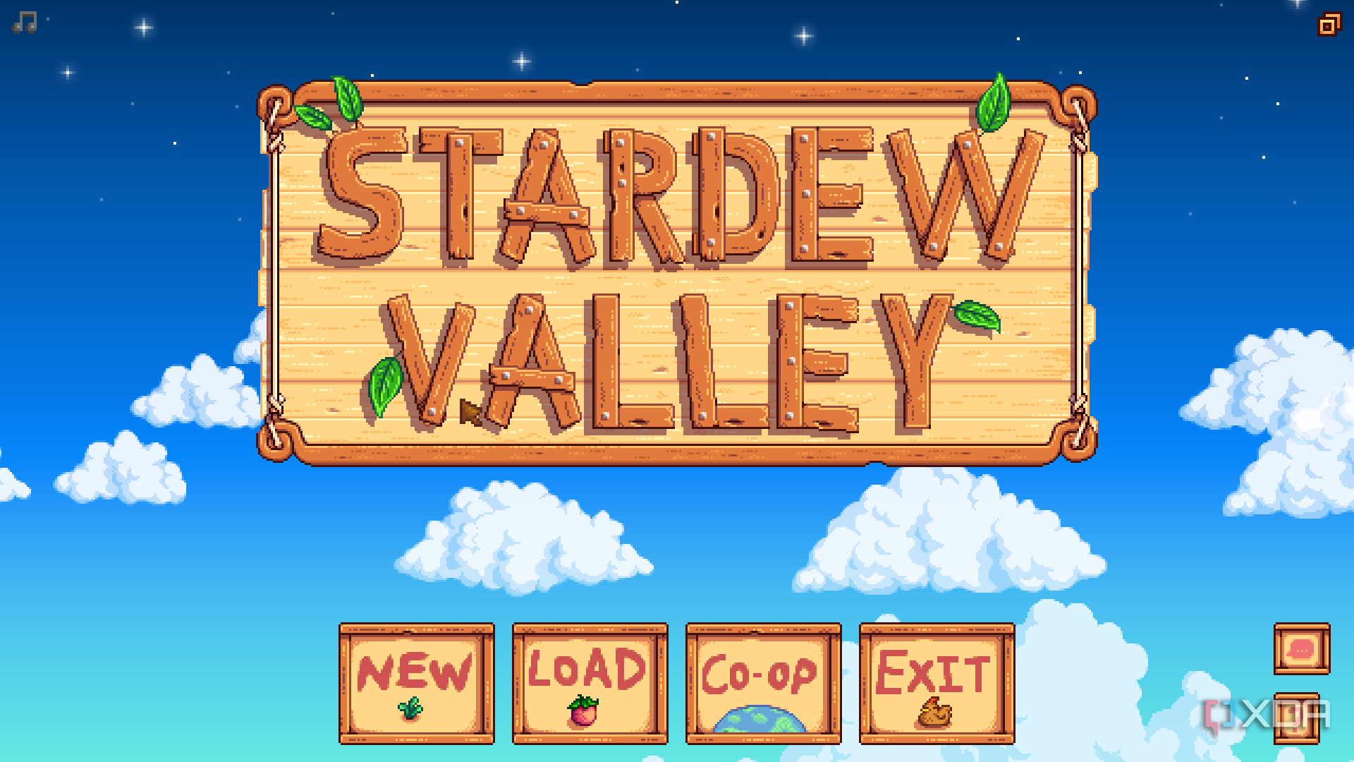 stardew valley title screen in linux