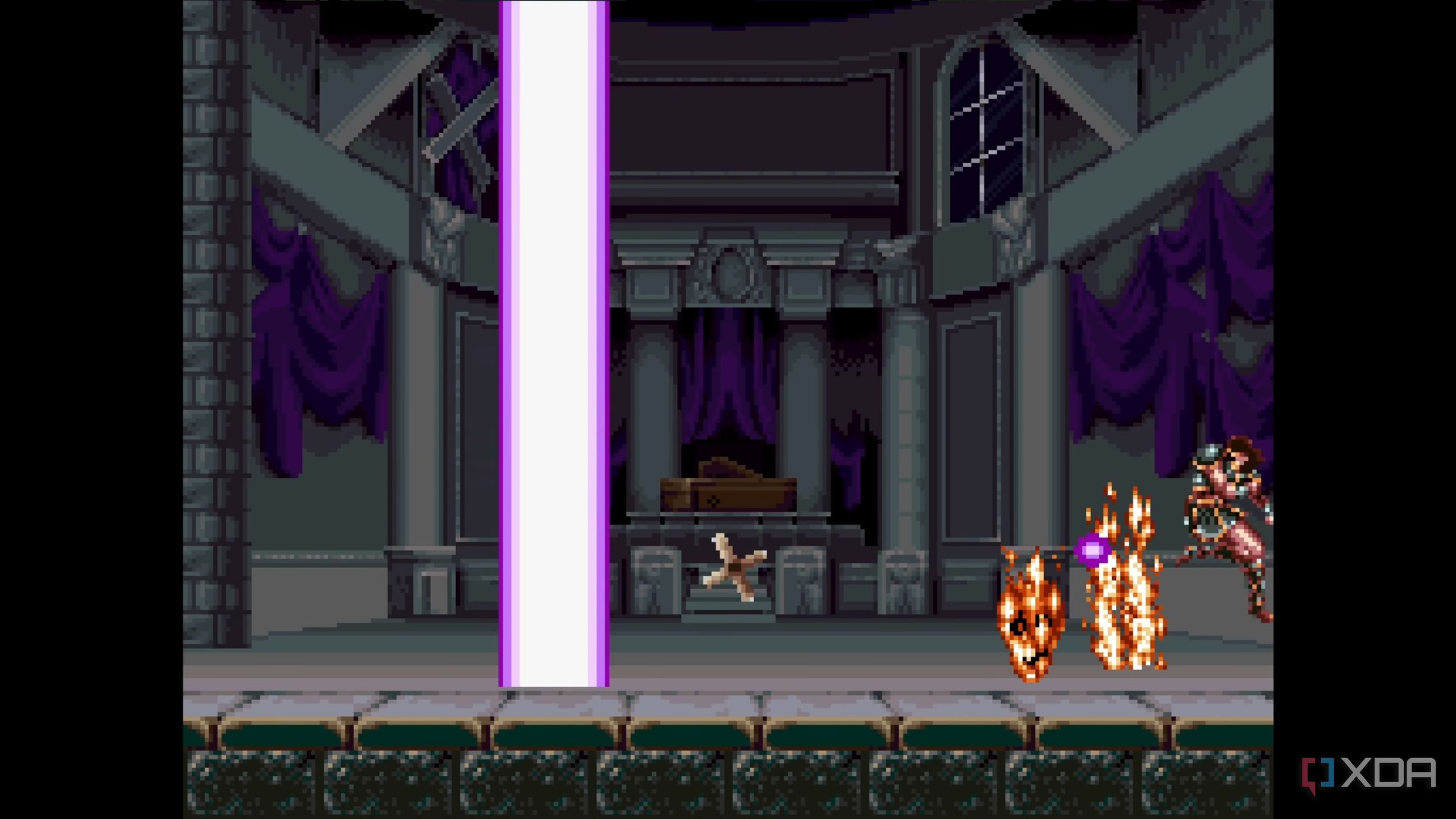 Dracula disappearing in Super Castlevania IV.
