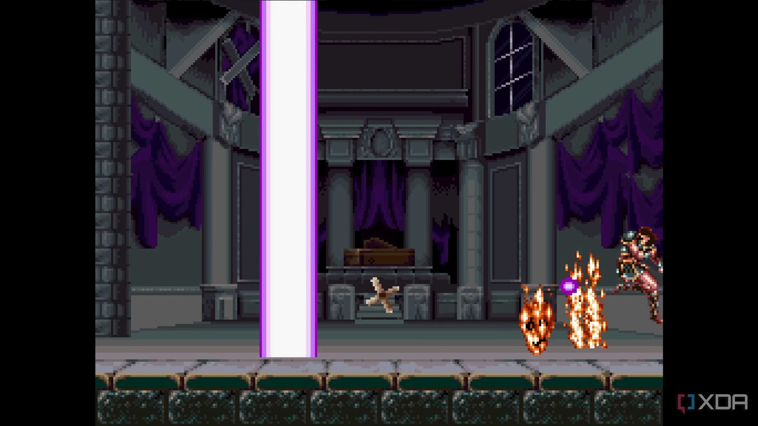 Dracula disappearing in Super Castlevania IV.