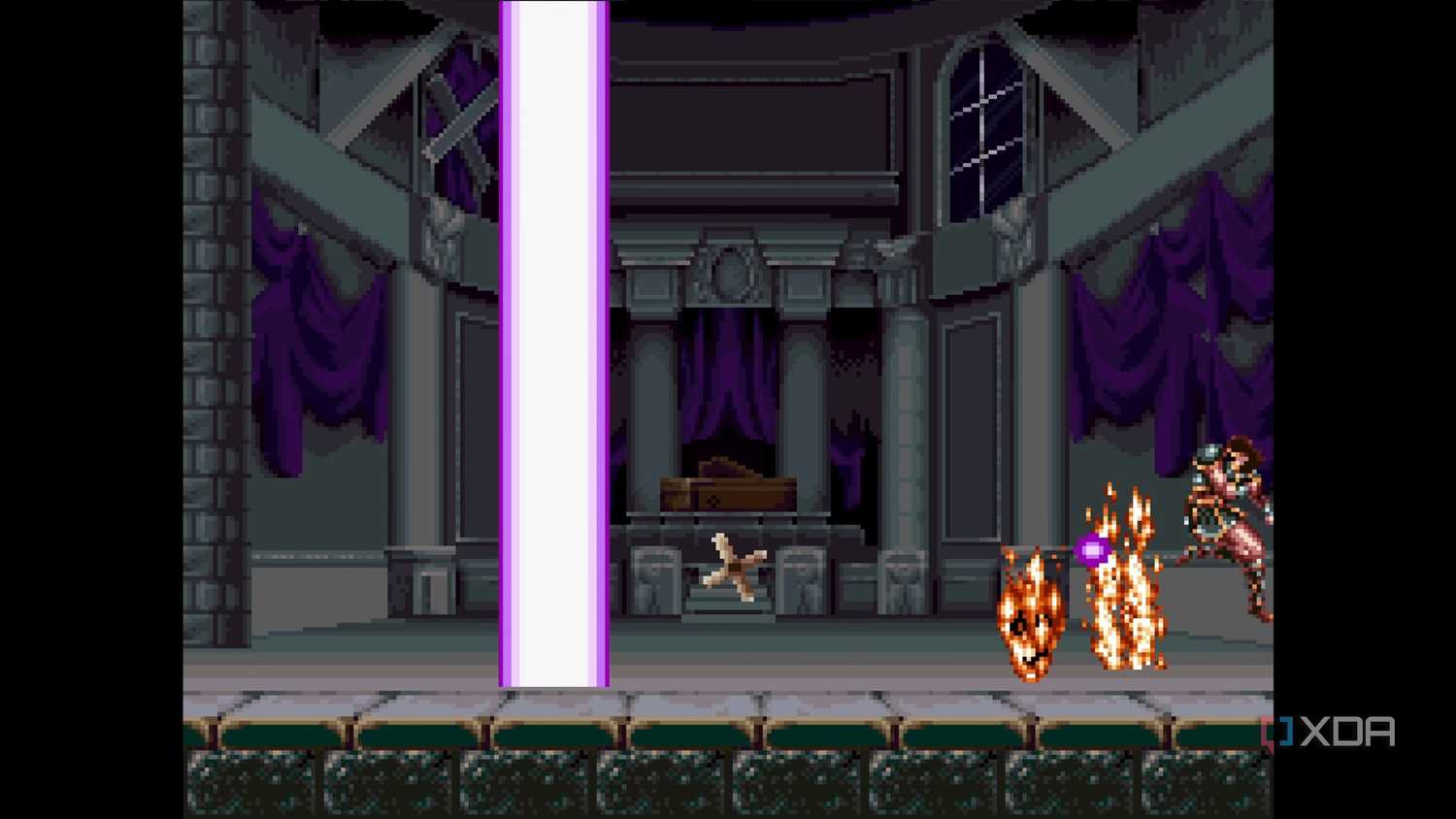 Dracula disappearing in Super Castlevania IV.