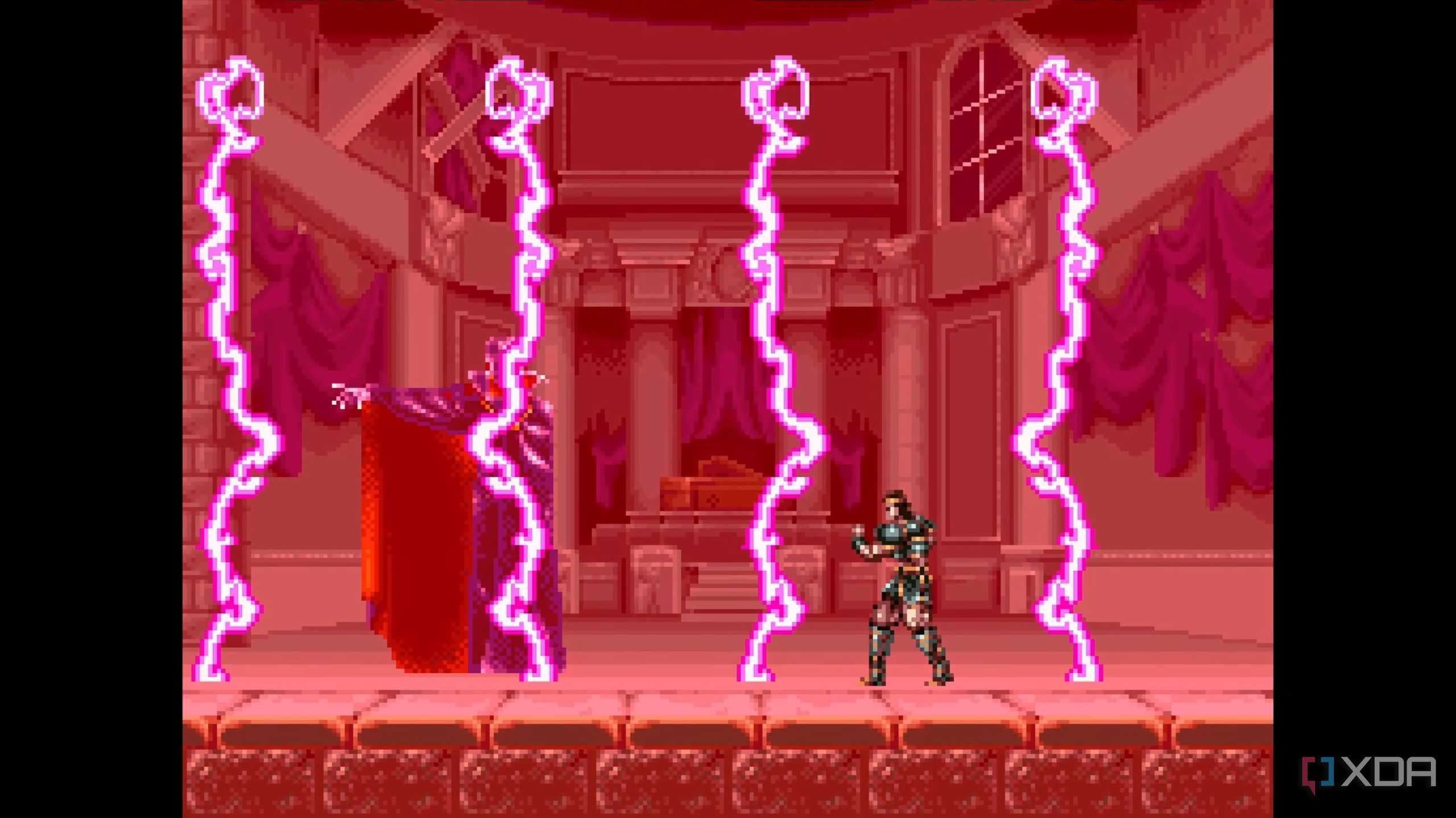 Dracula's lightning attack in Super Castlevania IV.