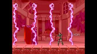 Dracula's lightning attack in Super Castlevania IV.