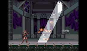 Sunrays hitting Dracula in Super Castlevania IV.