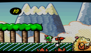 Super Mario World 2: Yoshi's Island gameplay.