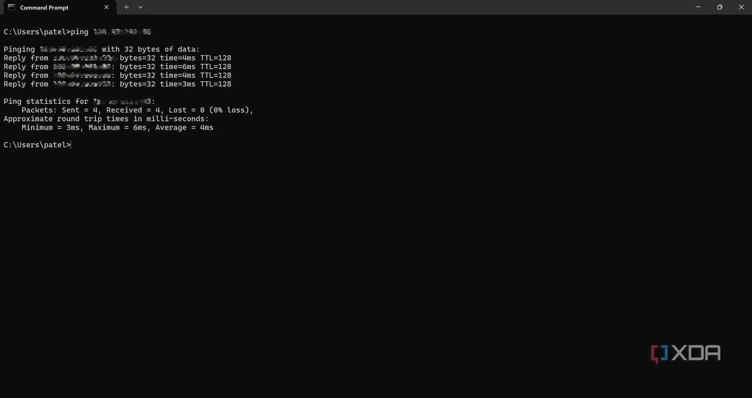 Connection test in Tailscale by pinging