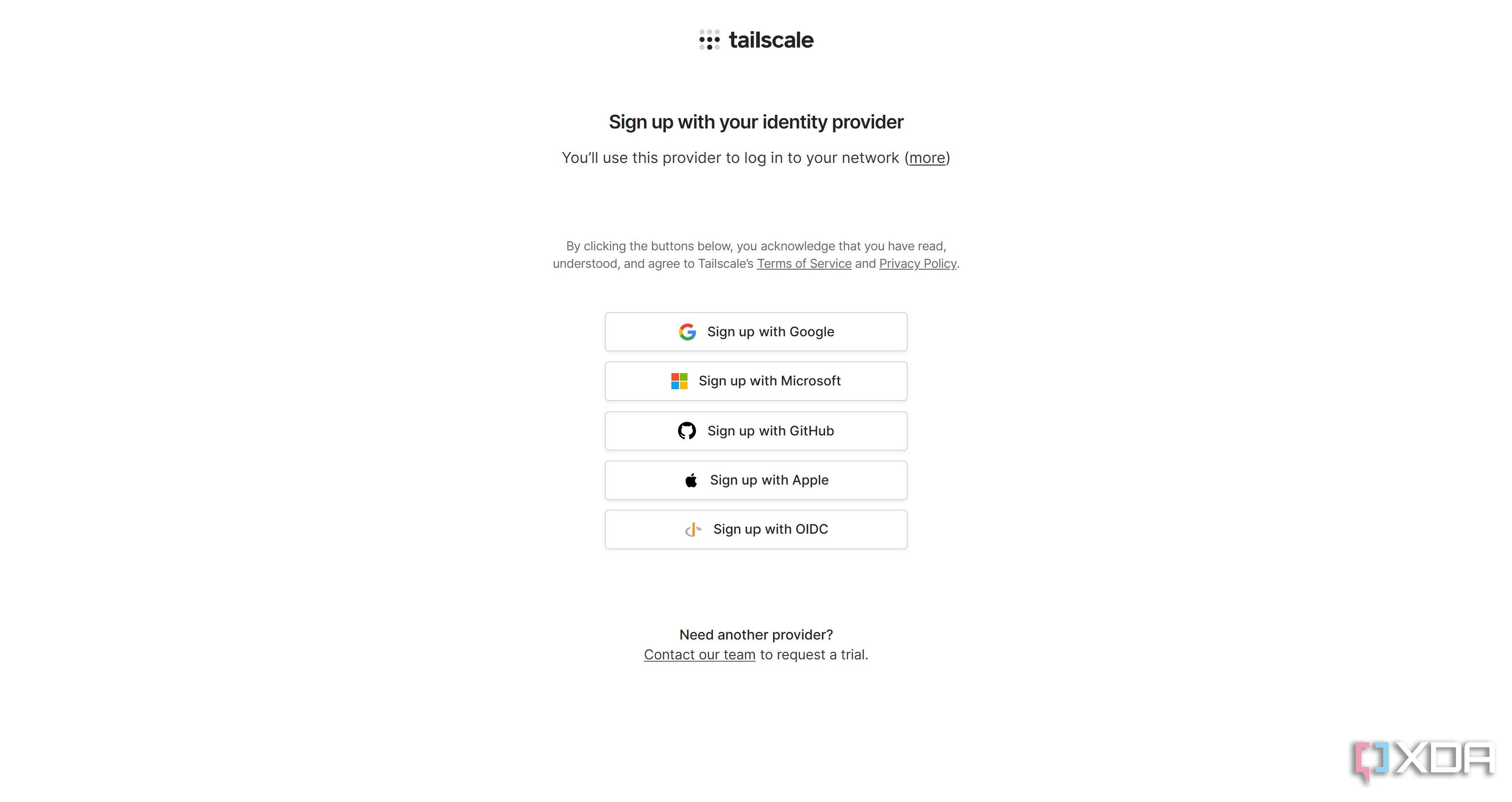 Signup in Tailscale