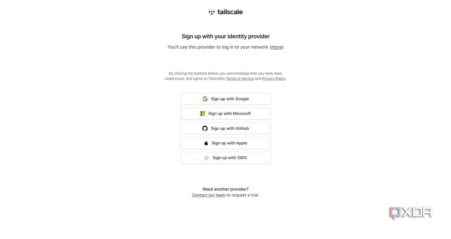 Signup in Tailscale