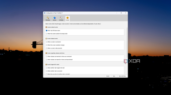 Screenshot of Task Till Dawsn showing event triggers for a task