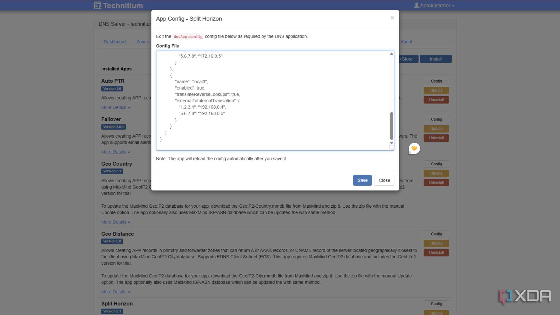 technitium creating split horizon dns