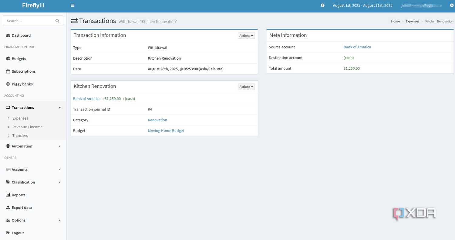 transaction details home moving firefly-iii