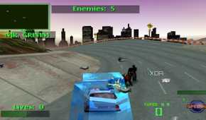 Frozen but taking no damage in Twisted Metal II.