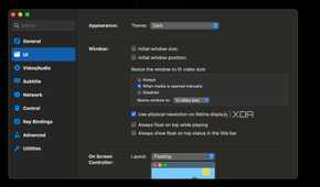 UI Settings on IINA