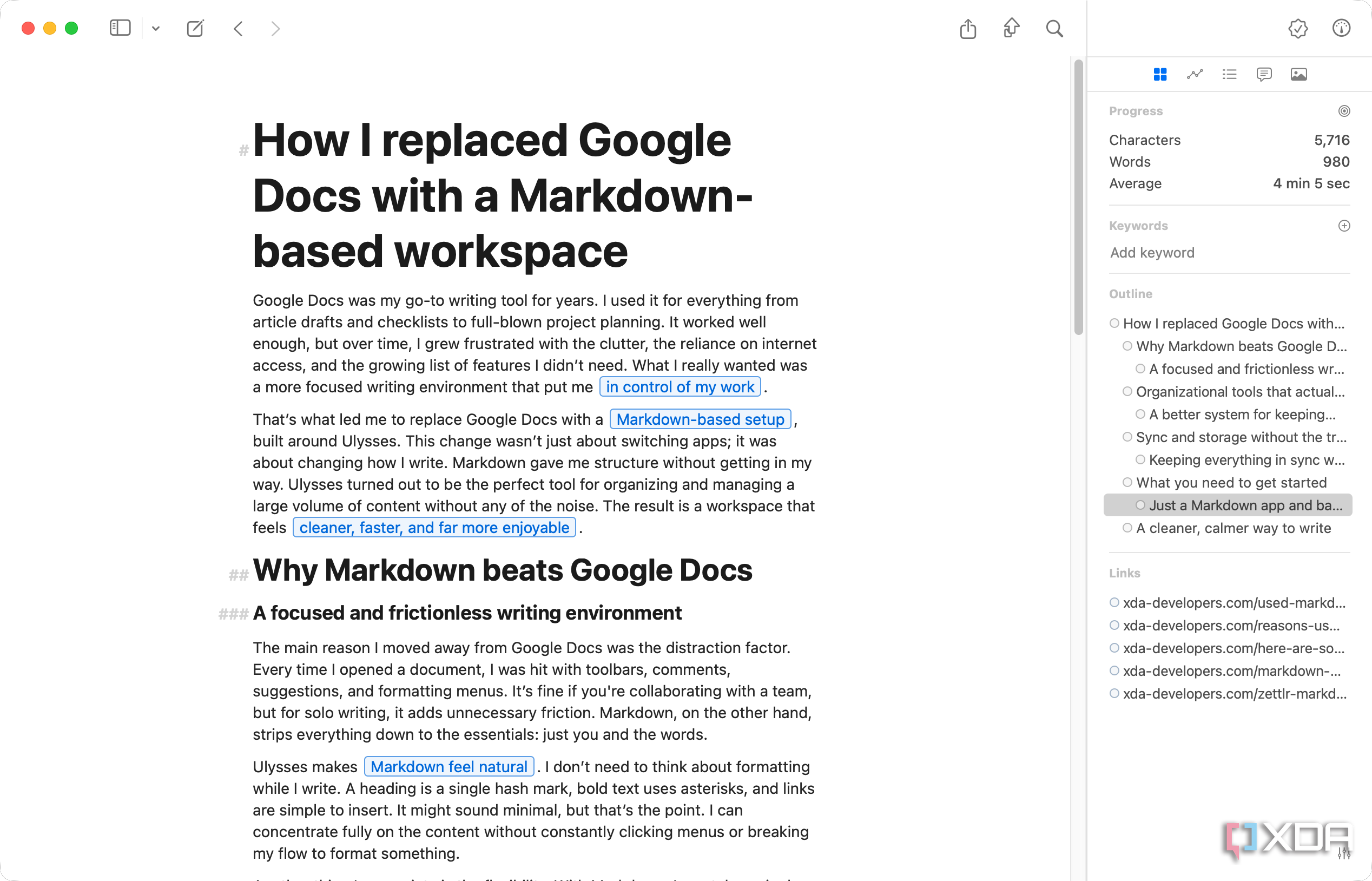 Why I ditched Google Docs for a Markdown-based writing setup