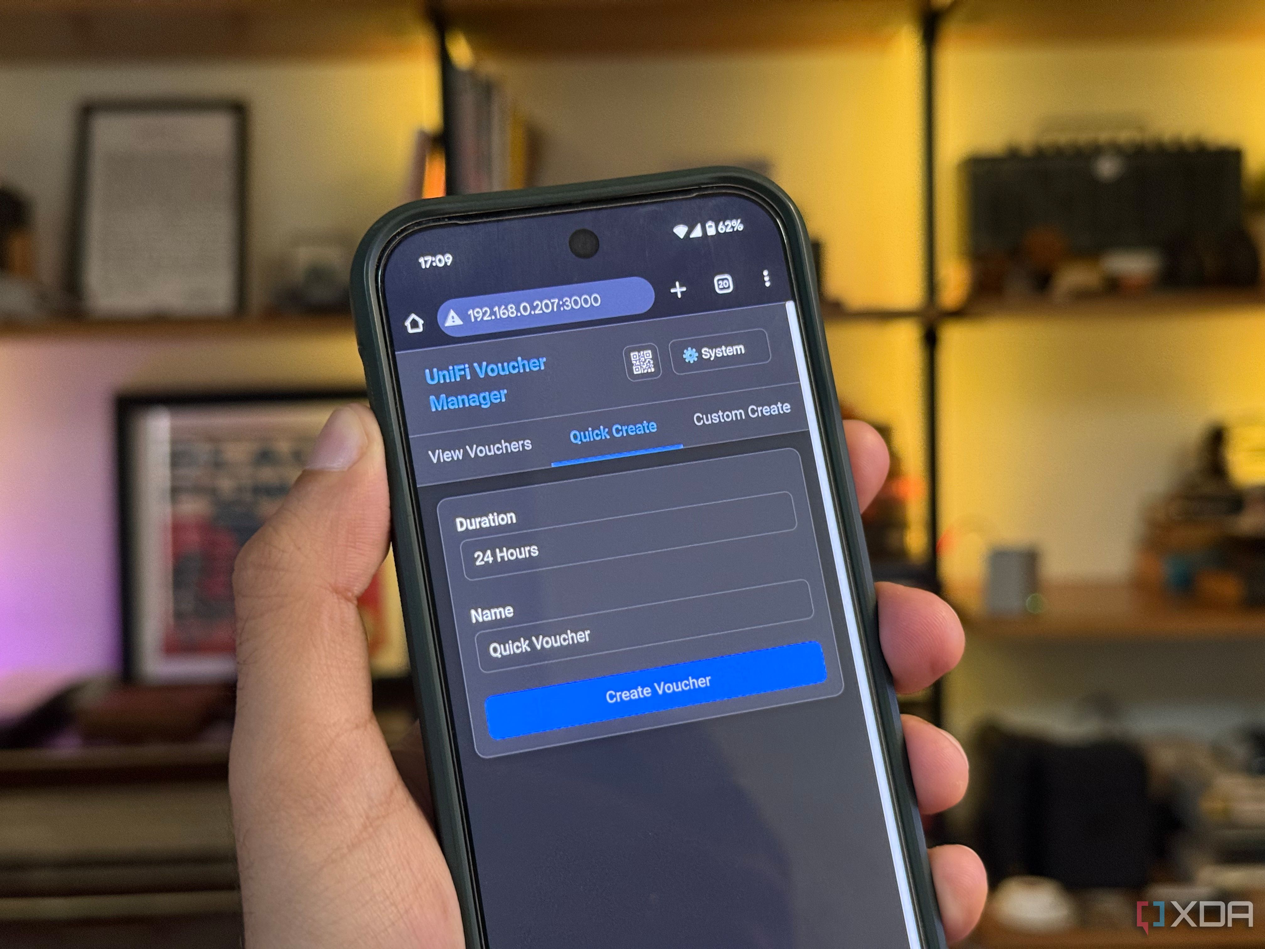Unifi Voucher manager on phone