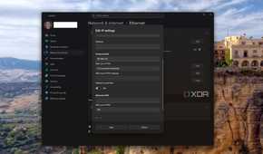 Windows ethernet settings with the dns server option filled in