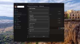 Windows ethernet settings with the dns server option filled in