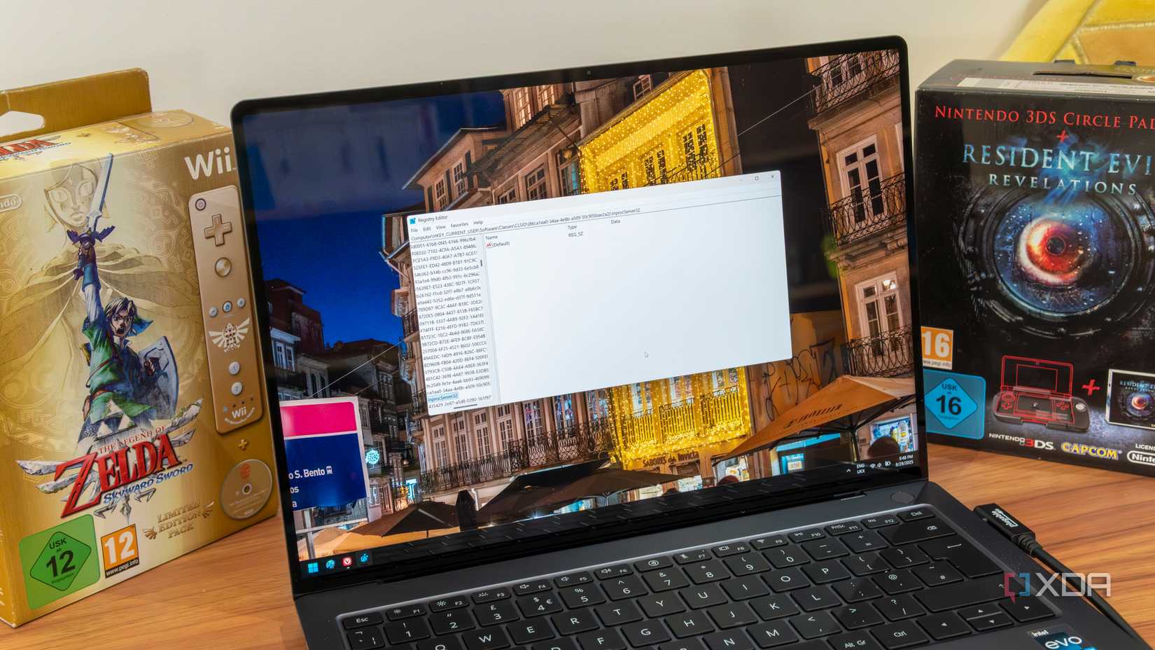 A WIndows 11 laptop showing the registry editor