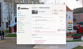 Screenshot of Windows backup settings showing the backup options are disabled