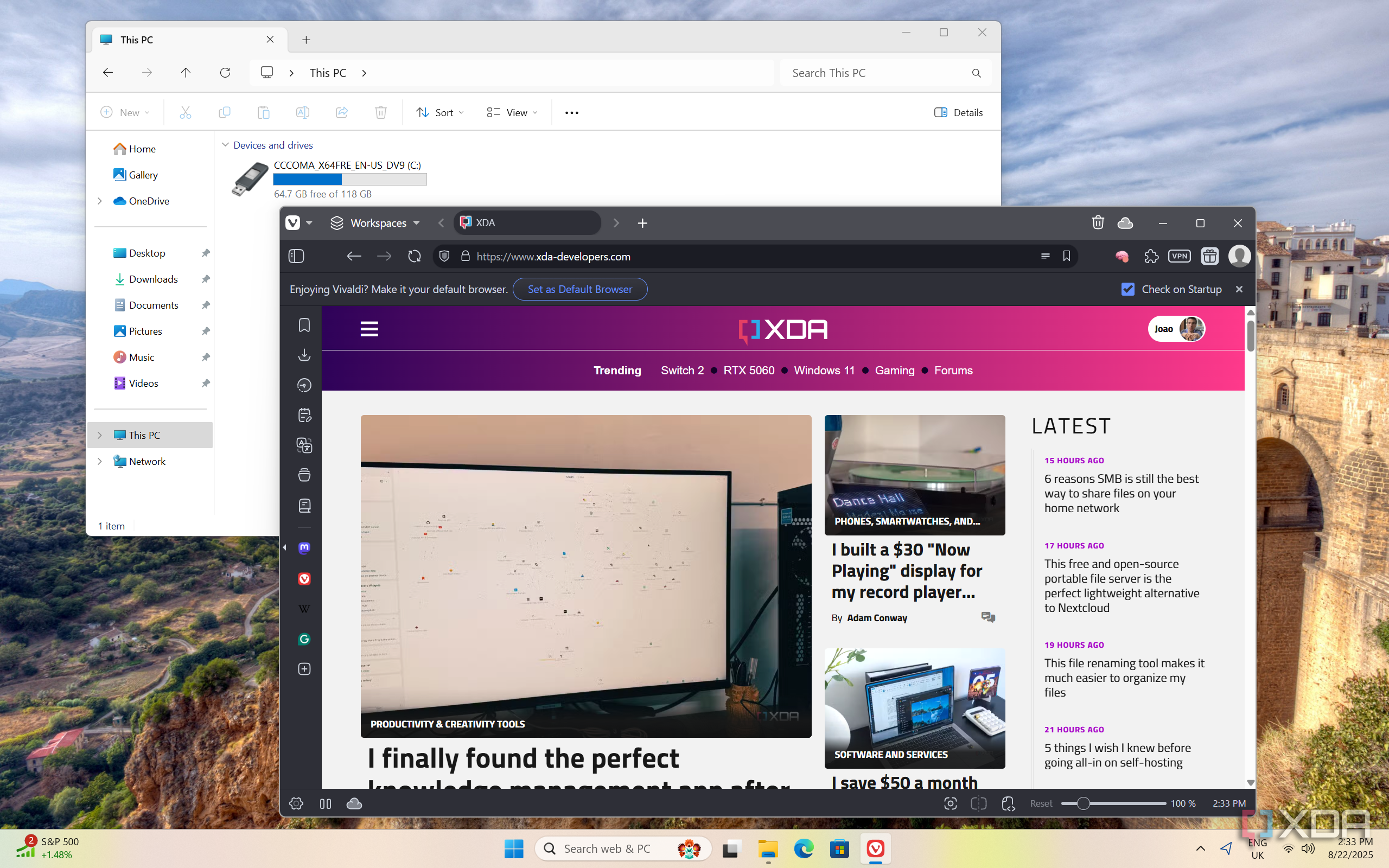 I built a portable Windows 11 install on an external SSD, and you can ...