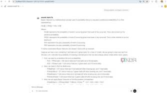 Wizard math LLM answering Bayes theorem