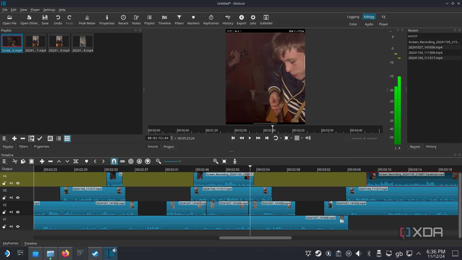 Steam Deck desktop Shotcut