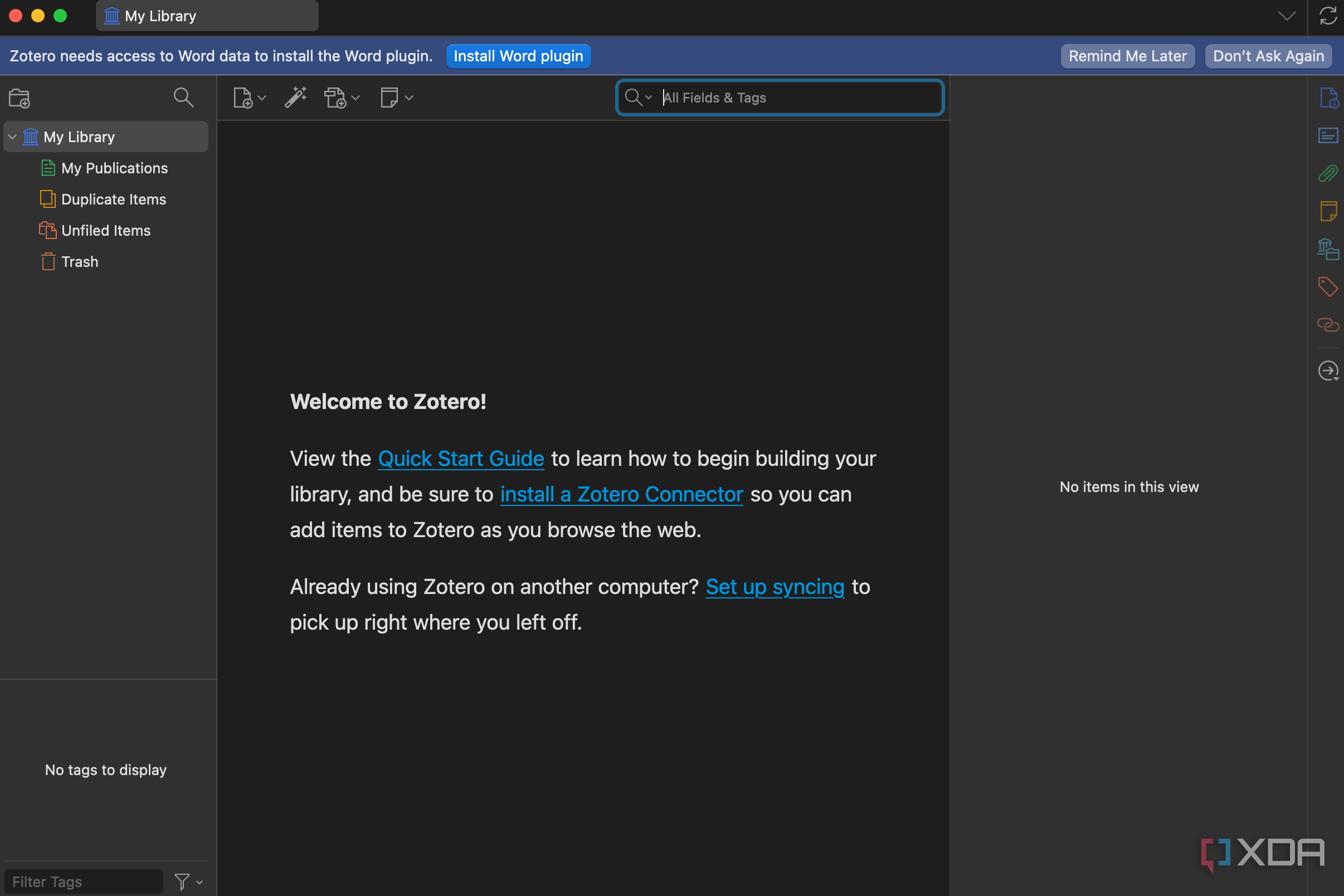 Zotero homepage