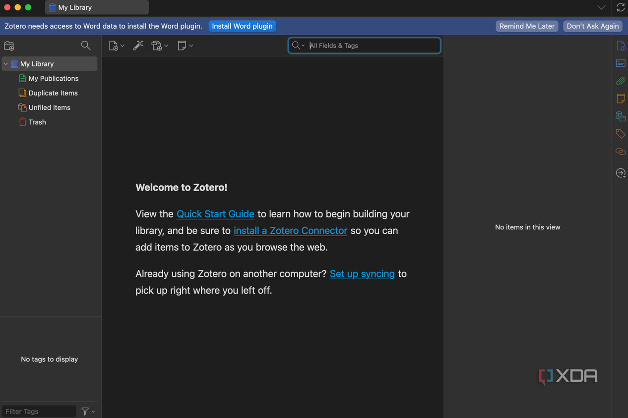 Zotero homepage