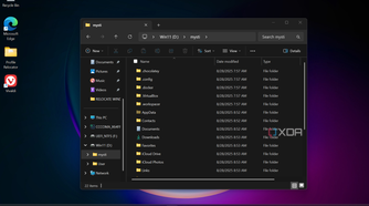 shows default and public Windows User folders on new drive