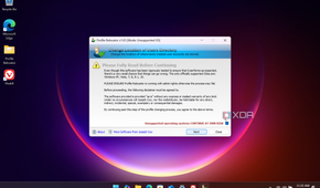 shows Profile Relocator warning agree EULA