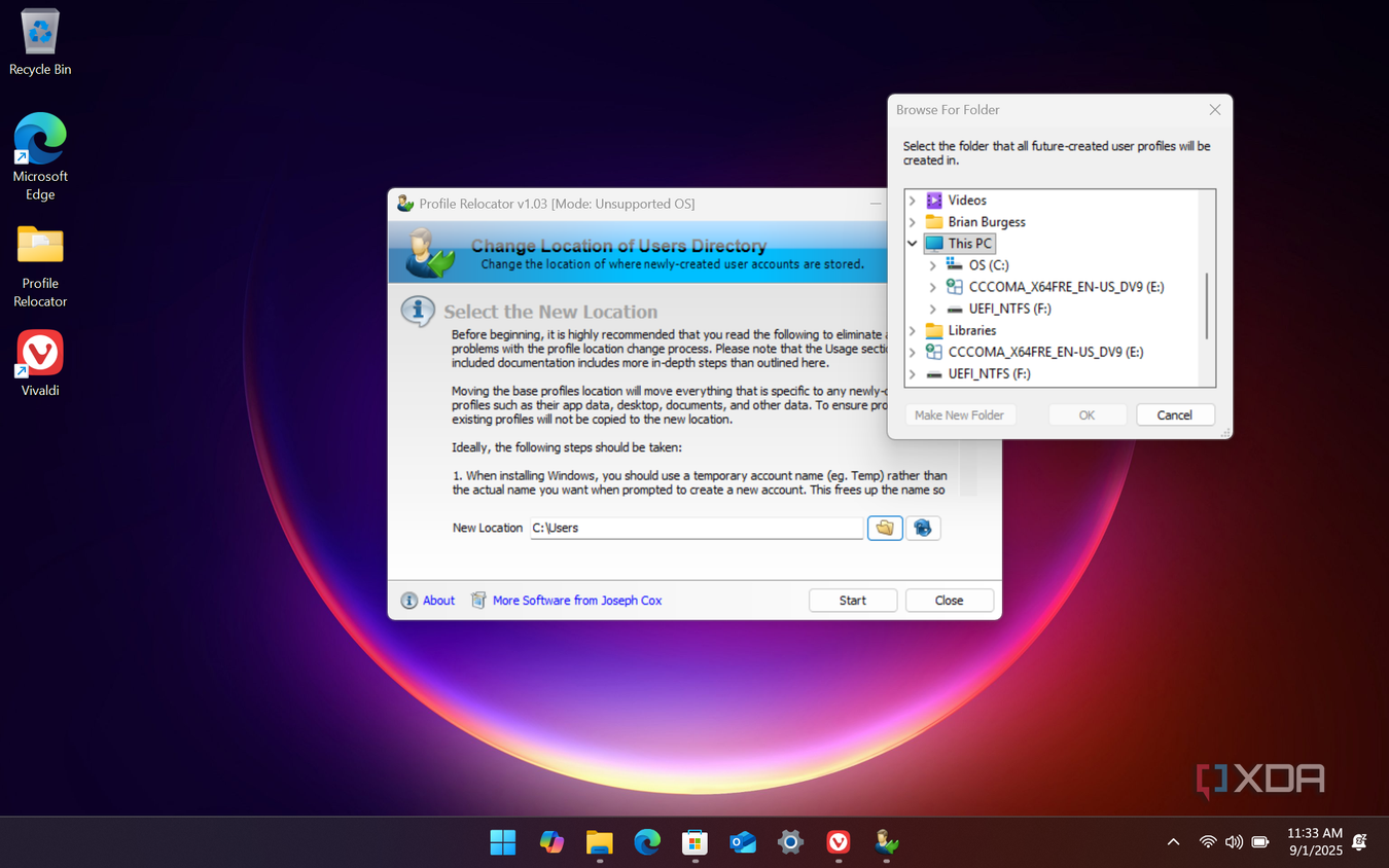 Перенос пользовательской папки Windows на другой SSD: зачем это нужно и как сделать Выбор расположения для пользовательской папки Windows в процессе настройки