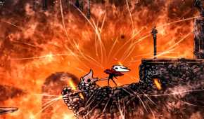 Hornet dying in Hollow Knight: Silksong.