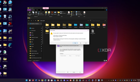 shows clicking verification message to move default user folder